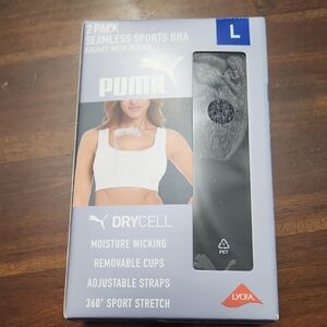 Puma White Seamless Sports Bra 2-Pack